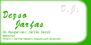 dezso jarfas business card